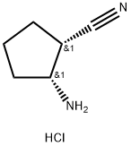 (1S,2R)-2-Aminocyclopentane-1-carbonitrile hydrochloride Struktur