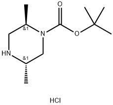 tert-butyl (2R,5S)-2,5-dimethylpiperazine-1-carboxylate hydrochloride Struktur