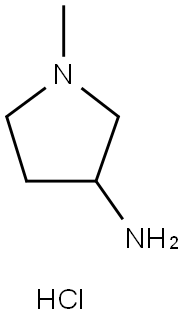 1-Methylpyrrolidin-3-amine hydrochloride Struktur