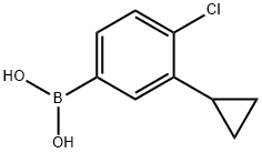 4-chloro-3-cyclopropylphenylboronic acid Struktur