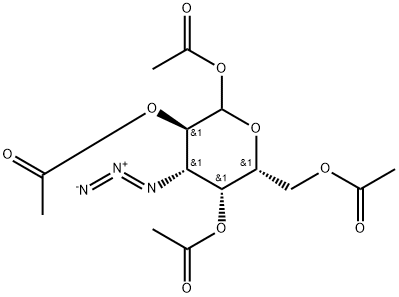 3-Azido-3-deoxy-D-galactopyranose 1,2,4,6-tetraacetate Struktur