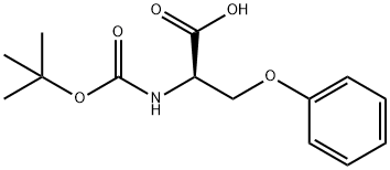 (R)-2-((tert-butoxycarbonyl)amino)-3-phenoxypropanoic acid Struktur