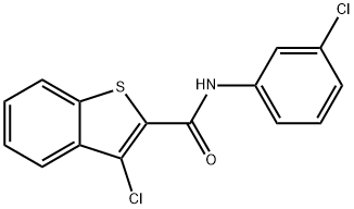 3-chloro-N-(3-chlorophenyl)-1-benzothiophene-2-carboxamide Struktur