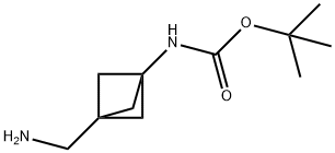 tert-Butyl(3-(aminomethyl)bicyclo[1.1.1]pentan-1-yl)carbamate Struktur