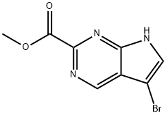 methyl 5-bromo-7H-pyrrolo[2,3-d]pyrimidine-2-carboxylate Struktur