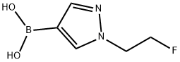 [1-(2-fluoroethyl)-1H-pyrazol-4-yl]boronic acid Struktur