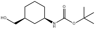 tert-butyl ((1R,3S)-3-(hydroxymethyl)cyclohexyl)carbamate Struktur