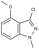 3-Chloro-4-methoxy-1-methyl-1H-indazole Struktur