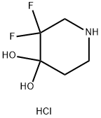 3,3-Difluoropiperidine-4,4-diol hydrochloride Struktur