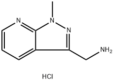 (1-Methyl-1H-pyrazolo[3,4-b]pyridin-3-yl)methanamine hydrochloride Struktur