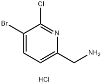 (5-Bromo-6-chloropyridin-2-yl)methanamine hydrochloride Struktur