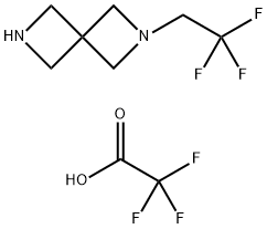 2-(2,2,2-trifluoroethyl)-2,6-diazaspiro[3.3]heptane ditrifluoroacetate Struktur