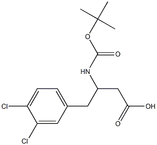 3-(BOC-氨基)-4-(3,4-二氯苯基)丁酸 結(jié)構(gòu)式