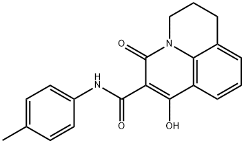 1-hydroxy-3-oxo-N-(p-tolyl)-3,5,6,7-tetrahydropyrido[3,2,1-ij]quinoline-2-carboxamide Struktur