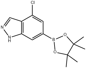 4-chloro-6-(4,4,5,5-tetramethyl-1,3,2-dioxaborolan-2-yl)-1H-indazole Struktur