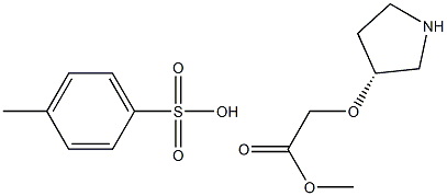 (R)-(Pyrrolidin-3-yloxy)-acetic acid methyl ester tosylate Struktur