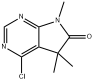 4-chloro-5,5,7-trimethyl-5H,6H,7H-pyrrolo[2,3-d]pyrimidin-6-one Struktur