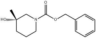 benzyl (3S)-3-hydroxy-3-methylpiperidine-1-carboxylate Struktur