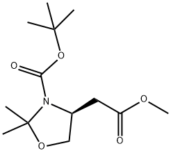 Methyl (S)-3-Boc-2,2-dimethyloxazolidine-4-acetate Struktur