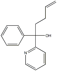 1-phenyl-1-(pyridin-2-yl)pent-4-en-1-ol Struktur