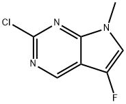 2-chloro-5-fluoro-7-methyl-7H-pyrrolo[2,3-d]pyrimidine Struktur