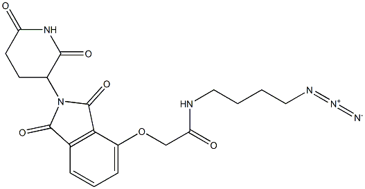 N-(4-azidobutyl)-2-((2-(2,6-dioxopiperidin-3-yl)-1,3-dioxoisoindolin-4-yl)oxy)acetamide Struktur