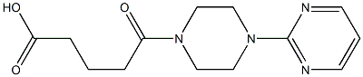 5-oxo-5-(4-(pyrimidin-2-yl)piperazin-1-yl)pentanoic acid Struktur