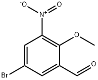 5-Bromo-2-methoxy-3-nitro-benzaldehyde Struktur