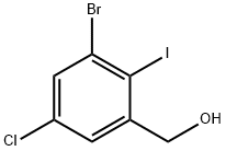 Benzenemethanol,3-bromo-5-chloro-2-iodo- Struktur