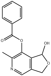 BENZOIC ACID 1-HYDROXY-6-METHYL-1,3-DIHYDRO-FURO(3,4-C)PYRIDIN-7-YL ESTER Struktur