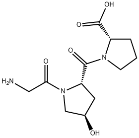 Glycyl-hydroxyprolyl-proline Struktur