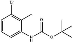 (3-Bromo-2-methyl-phenyl)-carbamic acid tert-butyl ester Struktur