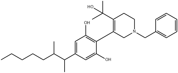 2-(1-benzyl-4-(2-hydroxypropan-2-yl)-1,2,5,6-tetrahydropyridin-3-yl)-5-(3-methyloctan-2-yl)benzene-1,3-diol(WXG01029)