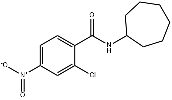 2-chloro-N-cycloheptyl-4-nitrobenzamide Struktur