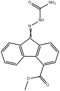 METHYL 9-((AMINOCARBONYL)HYDRAZONO)-9H-FLUORENE-4-CARBOXYLATE Struktur