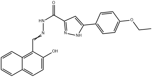 3-(4-ethoxyphenyl)-N'-[(E)-(2-hydroxynaphthalen-1-yl)methylidene]-1H-pyrazole-5-carbohydrazide Struktur