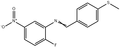 (2-fluoro-5-nitrophenyl)[4-(methylsulfanyl)benzylidene]amine Struktur