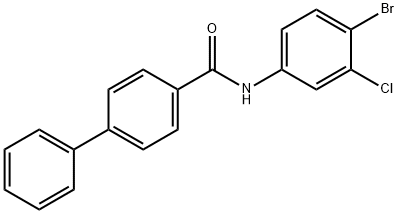 N-(4-bromo-3-chlorophenyl)biphenyl-4-carboxamide Struktur