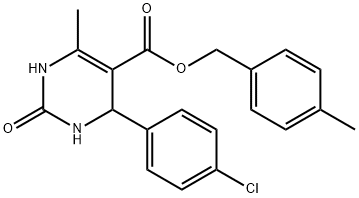 4-methylbenzyl 4-(4-chlorophenyl)-6-methyl-2-oxo-1,2,3,4-tetrahydropyrimidine-5-carboxylate Struktur