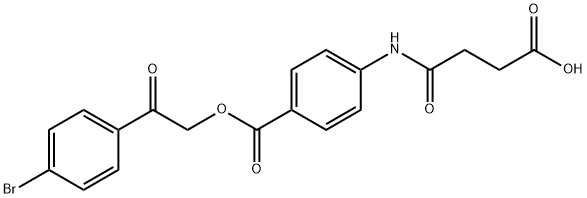 4-[(4-{[2-(4-bromophenyl)-2-oxoethoxy]carbonyl}phenyl)amino]-4-oxobutanoic acid Struktur