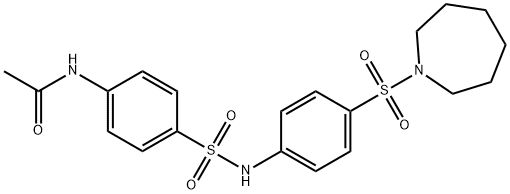 N-[4-({[4-(1-azepanylsulfonyl)phenyl]amino}sulfonyl)phenyl]acetamide Struktur