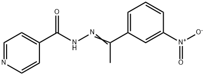 N'-[(1E)-1-(3-nitrophenyl)ethylidene]pyridine-4-carbohydrazide Struktur