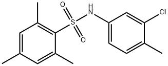 Benzenesulfonamide, N-(3-chloro-4-methylphenyl)-2,4,6-trimethyl- Struktur