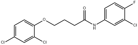 N-(3-chloro-4-fluorophenyl)-4-(2,4-dichlorophenoxy)butanamide Struktur