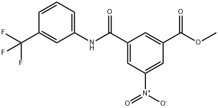 methyl 3-nitro-5-((3-(trifluoromethyl)phenyl)carbamoyl)benzoate Struktur