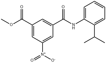 methyl 3-((2-isopropylphenyl)carbamoyl)-5-nitrobenzoate Struktur