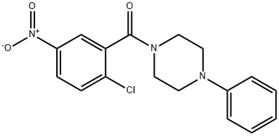 (2-chloro-5-nitrophenyl)(4-phenylpiperazin-1-yl)methanone Struktur