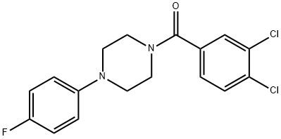 (3,4-dichlorophenyl)[4-(4-fluorophenyl)piperazin-1-yl]methanone Struktur