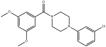 [4-(3-chlorophenyl)piperazin-1-yl](3,5-dimethoxyphenyl)methanone Struktur