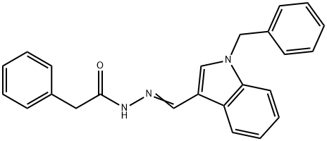 N'-[(E)-(1-benzyl-1H-indol-3-yl)methylidene]-2-phenylacetohydrazide Struktur